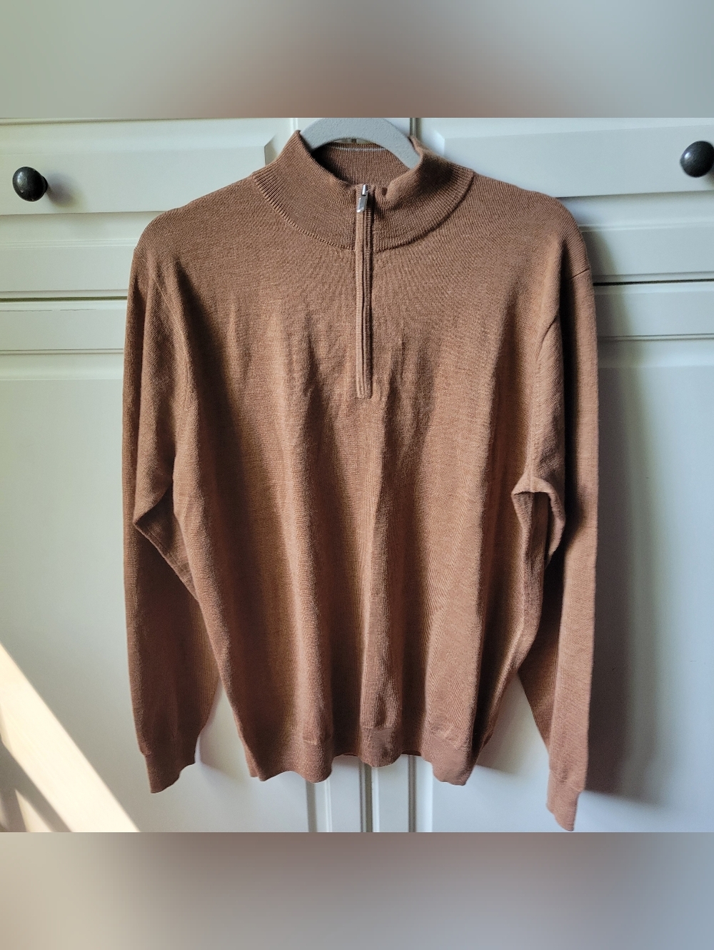 Peter Millar Crown Merino Woo Blendl Quarter-Zip Pullover Sweater Sz M